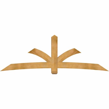 Ekena Millwork Davenport Rough Sawn Timber Gable Bracket, Western Red Cedar, 108"W x 36"H x 6"D x 6"F, 8/12 Pitch GBW108X36X0606DAV00RWR